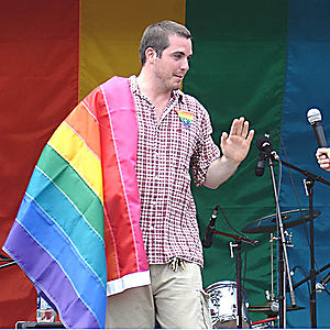 New Paltz Mayor Hon. Jason West at gay rights ...