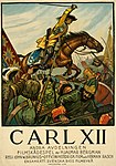 Bioaffisch till filmen Karl XII (andra delen) från 1925, utförd av Allan Egnell.