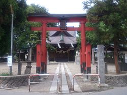 式内社・風間神社（西風間）。風間氏の発祥の地とされる