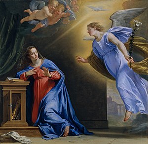 L' Annonciation, 1644, peinture de Philippe de...