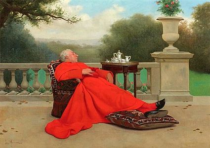 Le Repos du cardinal par Léo Herrmann (avant 1927).