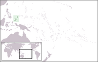Карта, показывающая месторасположение Палау
