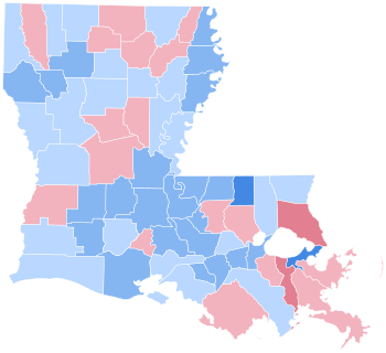 Louisiana Presidential Election Results 1992.svg