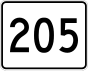 State Route 205 marker