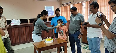 Malayalam wiki birthday cake cutting