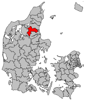 Položaj općine Rebild na karti Danske