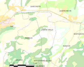 Mapa obce La Bâtie-Vieille