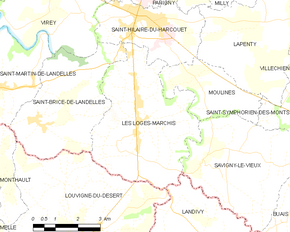 Poziția localității Les Loges-Marchis