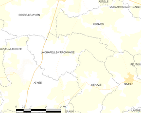Poziția localității La Chapelle-Craonnaise