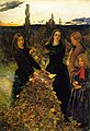 Folhas de outono (1856), que remete às paisagens feitas por Millais mais tarde.