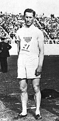 Nate Cartmell – zweifacher Olympiazweiter (100 / 200 Meter), hier in einer Aufnahme von 1908