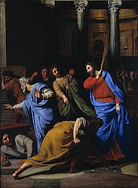 Kristus Mengusir Penukar Wang dari Bait Suci oleh Nicolas Colombel