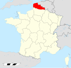 Location of Nord-Pas-de-Calais