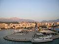 The original site of the lighthouse, Agios Nikolaos Pier.