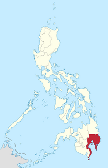 Map of the Philippines highlighting Davao Region