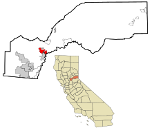 Placer County California Incorporated and Unincorporated areas North Auburn Highlighted.svg