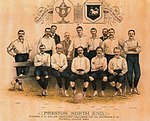 The 1888–89 Preston North End squad, the first Football League champions and the first Double winners