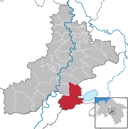 Läget för staden Rehburg-Loccum i Landkreis Nienburg/Weser