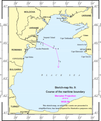 Карта Черного моря и окрестностей с единой границей