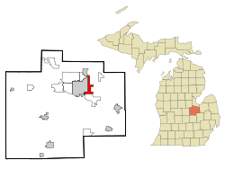 Location of Buena Vista (CDP) within Saginaw County, Michigan