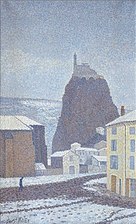 Saint-Michel d'Aiguilhe sous la neige, musée Crozatier au Puy-en-Velay.