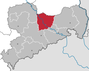 Li position de Subdistrict Meißen in Saxonia