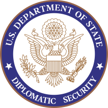 Bureau of Diplomatic Security seal Seal of U.S. Department of State Diplomatic Security.svg