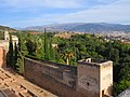 View east to the Sierra Nevada from the Alcazaba