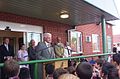 Sir Bobby Robson opening the school sports hall