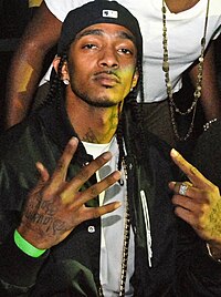 American rapper Nipsey Hussle received two awards posthumously. Soundtrack Beat Battle Judging Panel March2011 (cropped).jpg