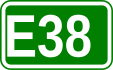 European route E 38 shield}}