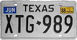 Техас 1988 номерной знак.jpg