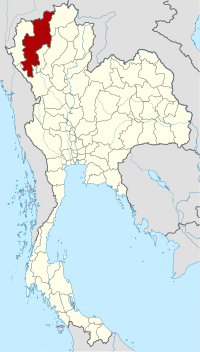 Chiang Mai'nin Tayland'daki konumu