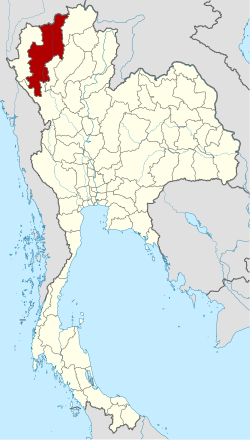 แผนที่ประเทศไทย เน้นจังหวัดเชียงใหม่