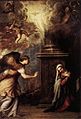 "The Annunciation" by Titian, exposed at Capodimonte Museum