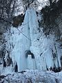 Der vereiste Wasserfall im Januar 2012