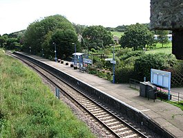 View to West Runton Railway Station from Station Road bridge - geograph.org.uk - 540687.jpg