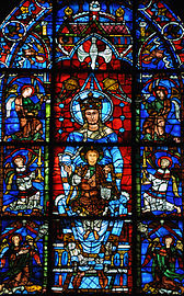 Detail of the Blue Virgin Window, Chartres Cathedral (12th c.)
