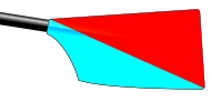 Image showing the rowing club's blade colours