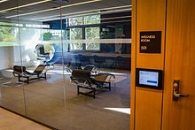 Wellness Room sleep pods: part of a program created by the ASUC, UC Berkeley's official student association. Wellness Room.jpg