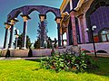 Columns next to the main building