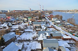 Панорама посёлка Воскресенское: вид с юга (ноябрь 2021)