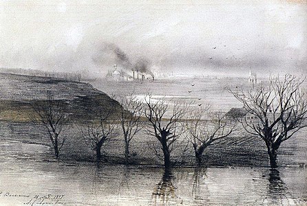 Volinskoye wida (Пейзаж. Село Волынское ~ 1887)