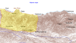 Территория Хаджимирогуллары к 1398 году