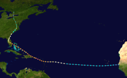 Trajectoire de Okeechobee