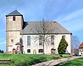 Kirche, Grabsteine bzw. Erbbegräbnisse, Kriegerdenkmal 1870/71 und Erster Weltkrieg sowie Kirchhof mit Stütz- und Einfriedungsmauer