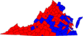 Virginia lieutenant gubernatorial election, 2013 county winner map.