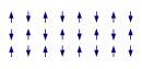 Antiferromagnetic ordering in 2 dimensions Antiferromagnetic ordering.svg