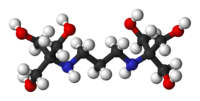 Ball and stick model of bis-tris propane