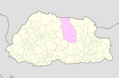 Location map Bumthang Bhutan